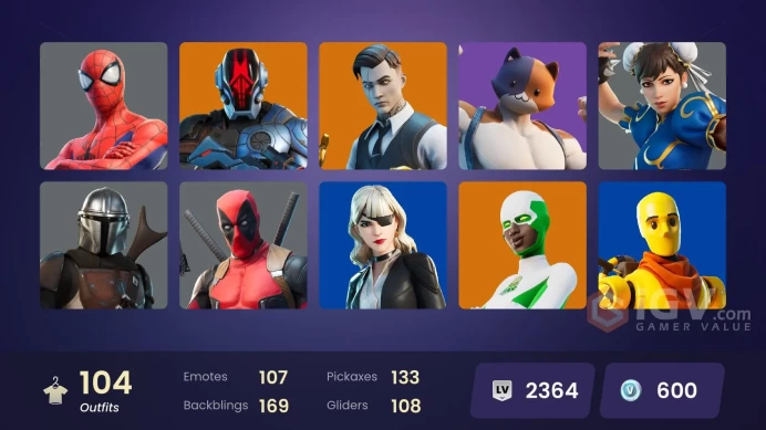 [ALL PLATFORMS]-104 Skin- 133-Pickaxes-107 Emotes-Lara Croft-Chun-Li-Lewis Hamilton-Backlash-Major Glory-FULL ACCESS-