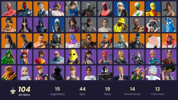 [ALL PLATFORMS]-104 Skin- 133-Pickaxes-107 Emotes-Lara Croft-Chun-Li-Lewis Hamilton-Backlash-Major Glory-FULL ACCESS-