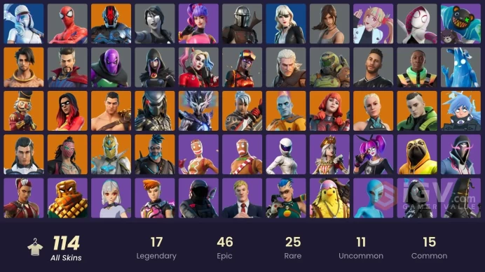 #2 [PC/XBOX/PSN/SWITCH] 114 skins | FNCS 3:1 Champion | Heron Stance Hero | Shady Doggo | The Origin | Menace | The Imagined | Crackshot | 