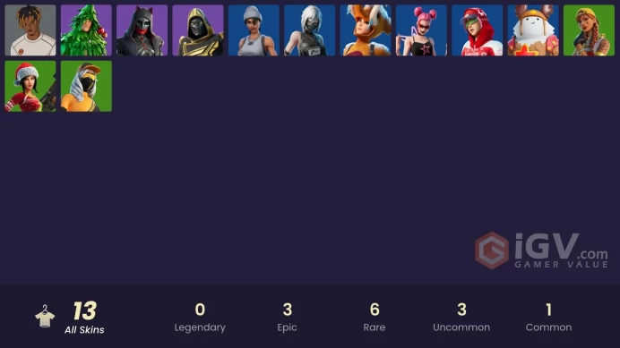 #3 [PC/XBOX/PSN/SWITCH] 13 skins | Slayer Juice WRLD | Blitz Knight | Felina | Lt. Evergreen | Wooly Warrior | Sled Ready Guff | Arctic Adeline 