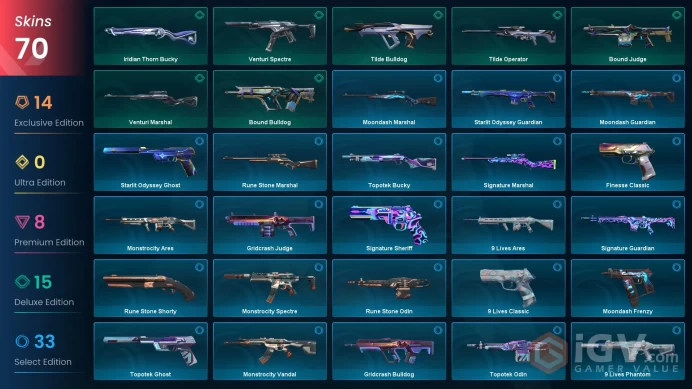 NA+70skins+50000VP+Bronze 3+Ion Energy Sword+VCT LOCK//IN Misericórdia+Sentinels of Light Sheriff+Reaver Karambit+Venturi Knif.3.12.3