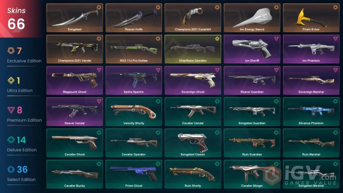 VALORANT EU WEST SERVER 66 SKİNS (+5 KNİFE+ CHAMPİONS 2021 PACKED, İON PACKED,Elderflame Operator+++)AUTO DELIVERY FULL ACCESS-LIFETIME WARRANTY