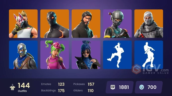 FA | 144 skins | The Reaper | Blue Squire | Royale Knight | Elite Agent | Rogue Agent | Havoc | Sub Commander | Zeus | Drift | Valeria