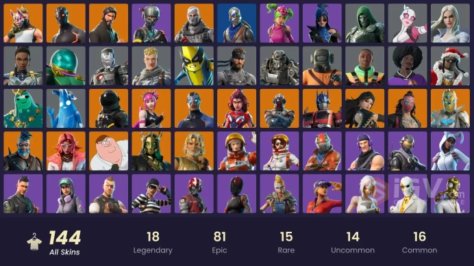 FA | 144 skins | The Reaper | Blue Squire | Royale Knight | Elite Agent | Rogue Agent | Havoc | Sub Commander | Zeus | Drift | Valeria