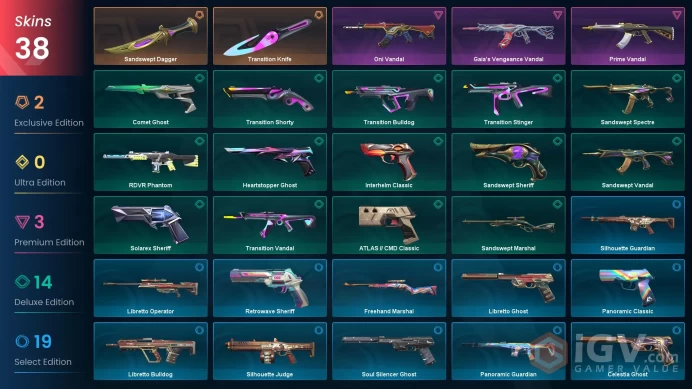 EU-TR / V26:ACT1 PLATINUM 1 / GAIA - PRIME VANDAL / 7000+ VP SPENT / 28 AGENTS / 38 SKINS / CHANGEABLE EMAIL / INSTANT DELIVERY #VIG1/72326MR12