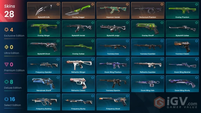 EU-TR / V26:ACT1 PLATINUM 3 / IMPERIUM VANDAL / NOCTURNUM PHANTOM / 6000+ VP SPENT / 23 AGENTS / 28 SKINS /  INSTANT DELIVERY #VIG1/72426MR12