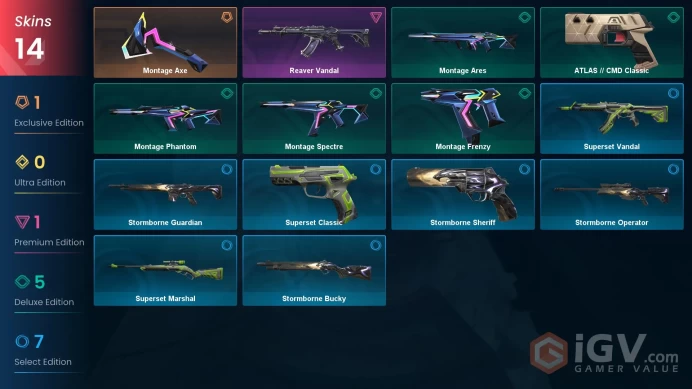EU-TR / V26:ACT1 ASCENDANT 1 / REAVER VANDAL / MONTAGE AXE / 2500+ VP SPENT / 16 AGENTS / 14 SKINS / 24/7 INSTANT DELIVERY #VIG1/72526MR12