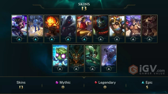 EUW -(S16) UNRANKED - RANKED READY - 31 Champ - 13 Good Skins(5 Epic) - 860RP - FULL ACCES - SAFETY - CHEAP