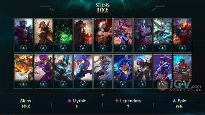 LAN 102 SKINS PLATINUM 4 99 CHAMPIONS 432 LEVEL INSTANT DELIVERY FULL ACCESS F0QHY
