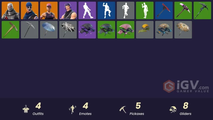 4 skins | Havoc | Ride The Pony | Sub Commander | Skirmish | Pursuit | Backup Plan | Clawz Retro | Instigator | Ol' Woody | Mean Streak