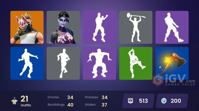 21 skins | Fresh | Blackheart | Calamity | Fade | Drift | Hybrid | Ragnarok | Dark Bomber | Santa Dogg | Yulejacket | Nightshade | DJ Yonder