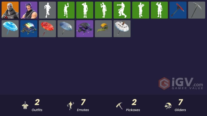 2 skins | Havoc | Sub Commander | Rust Bucket | Backup Plan | Precision | Trail Tote | Clawz Retro | Instigator | Salute | Wave | Behold!