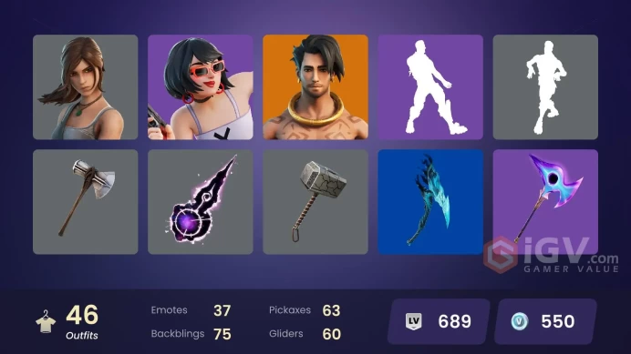 46 skins | Fixer | Carbon Commando | Spire Assassin | Kymera | The Imagined | Joey | Raz | Luke Skywalker | Anakin Skywalker | Boba Fett