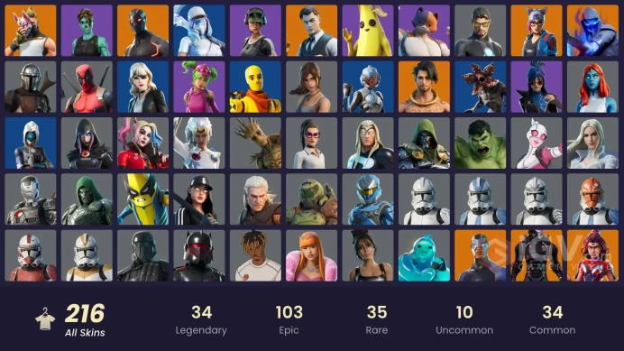 *[PC/XBOX/NINT] | 215 skins | OG Paradigma | Omega (stage 5) | Surf Strider | Leviathan Axe | Gold Midas | Gold Brutus | Trailblazer