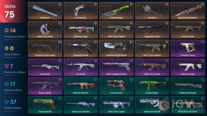 EU [ 75 TOP SKINS + 6 KNIFE ] Magepunk Sparkswitch + Singularity Vandal + Prelude to Chaos Vandal + 2Sentinels of Light Sheriff / full acces