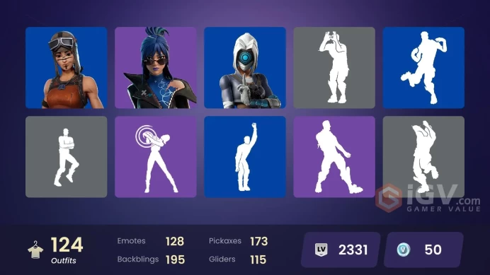 [ALL PLATFORMS-124 skins-Renegade Raider-173 pickaxes-128 emotes-115 gliders-FULL ACCESS-