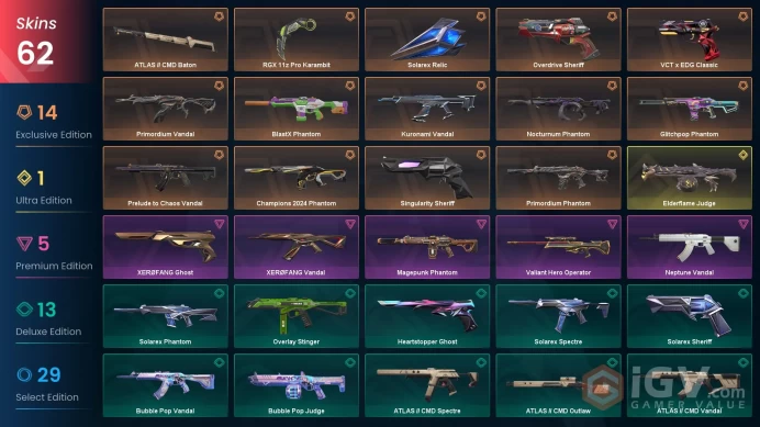 Na-Usa-Can | RGX 11z Pro Karambit | Kuronami Vandal | Champions 2024 Phantom | Overdrive Sheriff | Valiant Hero Operator | 62 Skins | Level 93