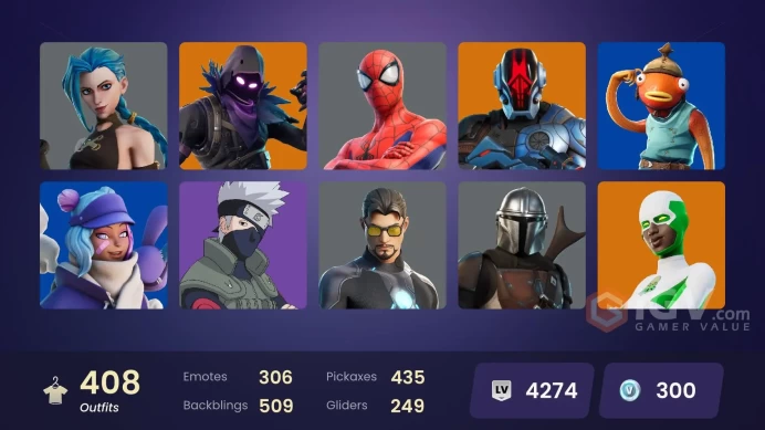 [ALL PLATFORMS]-408 Skin-434 Pickaxe-Championship Jonesy-Fishstick-FULL ACCESS-