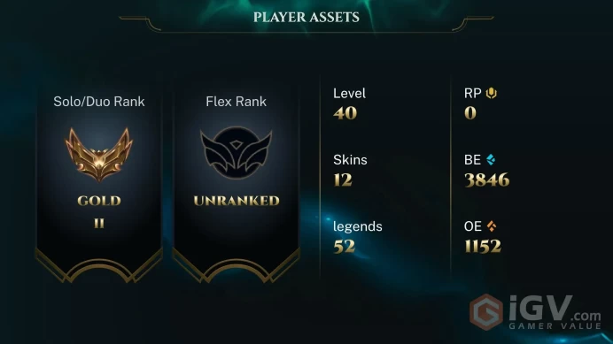 [EUW] Season 2026 - Gold 2 -0W - 1L - 3K Be - Placements - +30/-10LP Gain - Safe - Instant Delivery