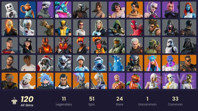 [ALL PLATFORMS]-120 skins 34,000 V-Bucks SPEND-141 pickaxe-FULL ACCESS-