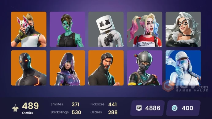 [ALL PLATFORMS]-500 Skin-441 pickaxe-371 emote-Elite Agent-Glow-The Reaper-Omega-Take The L-Midas-Recon Champion-FULL ACCESS-