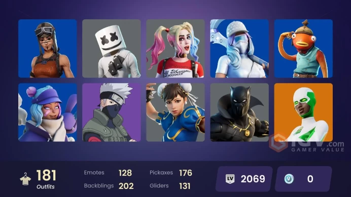 [ALL PLATFORMS]-181 Skin-Championship Aura-Renegade Raider-Chun-Li-She-Venom-MrBeast6000-Venom-Marshmello-Eren Jaeger-FULL ACCESS-
