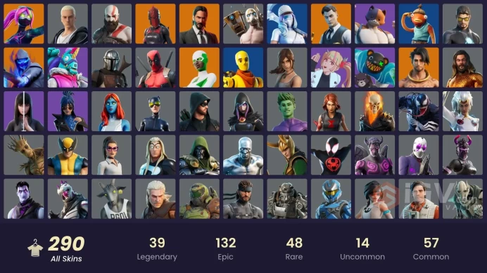 (PC PSN XBOX) 291 skins | Kratos | LAUGH IT UP / 110 PURCHASED SKINS / LARA CROFT / PSYCHO BANDIT / Gold Brutus | Gold Midas | Shady Doggo | Tar