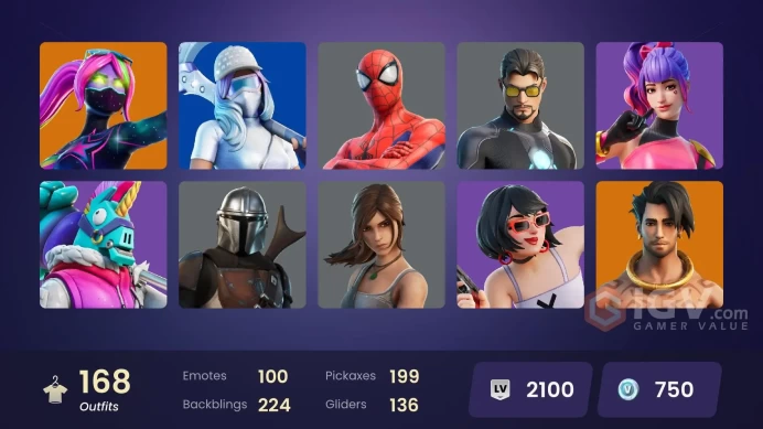 PC/PSN/Xbox/Nintendo 168 skins Leviathan Axe | Vi | Cloud Striker | Cobalt Snowfoot | Fixer | Optimus Prime | Snap | Alli | Ronin | Era | Galaxi