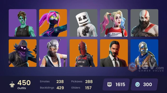 [ALL PLATFORMS]-450 Skins-Blue Squire-Kratos-Aloy-OG STW-Leviathan AxE-Take The L-600.000 V-BUCKS SPEND-FULL ACCESS-