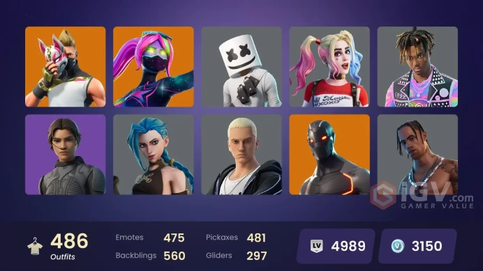 [ALL PLATFORMS]-500 Skin-481 Pickaxe-475 Emotes -Travis Scott OG-Astro Jack-Omega-SQUID GAME SET-FULL ACCESS-