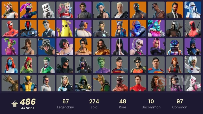 [ALL PLATFORMS]-500 Skin-481 Pickaxe-475 Emotes -Travis Scott OG-Astro Jack-Omega-SQUID GAME SET-FULL ACCESS-