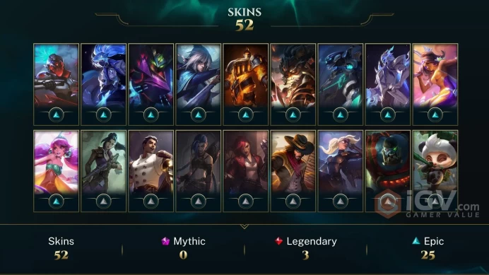 [EUW] - Silver III / 52 Skins / Changeable Mail | Instant Delivery | Lifetime Warranty | 100% Handmade & Secure | 24/7 Support