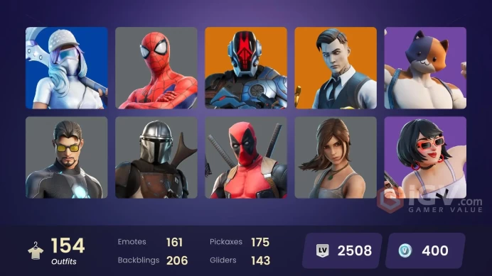 [PC/PSN/XBOX/Nintendo]  154 skins F/A :  Leviathan Axe | Rogue Spider Knight | Gold Midas | Kata Captain | Snap | Eternal Knight | Gear Speciali