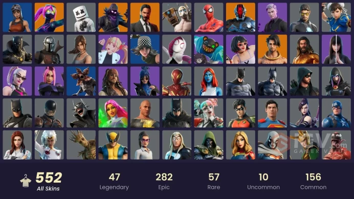 [ALL PLATFORMS]-552 Skin-462 Pickaxes-454 Emotes-500K V-BUCKS SPEND-FULL ACCESS-