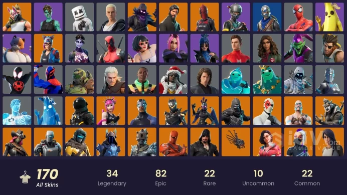 [ALL PLATFORMS]-170 Skin-Blue Squire-Royale Knight-The Reaper-Elite Agent-Unchained Ramirez-FULL ACCESS-
