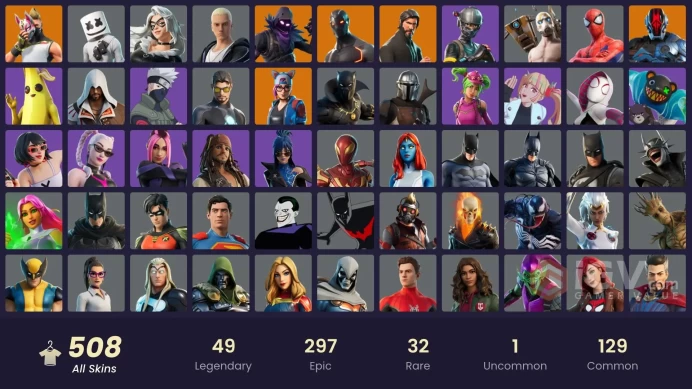 [ALL PLATFORMS]-508 Skin-543 Pickaxes- 426 Emotes-OG STW-The Reaper-Elite Agent-Take The L-Omega-LIGHTNING Master Jay-FULL ACCESS-