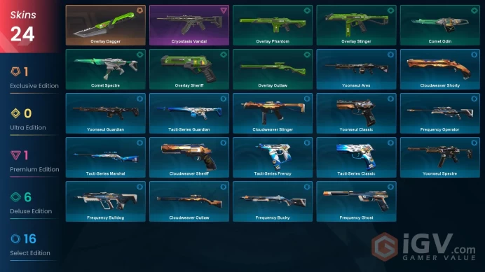 EU / 24 Skins / Cryostasis Vandal / Overlay Dagger