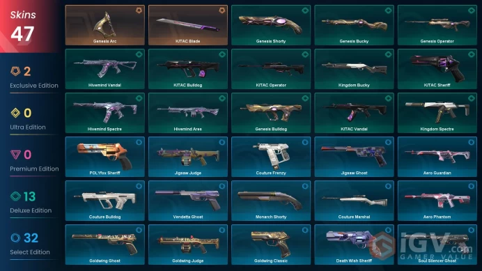 EU / 47 Skins / 2 Knives / K/TAC bundle Jno130