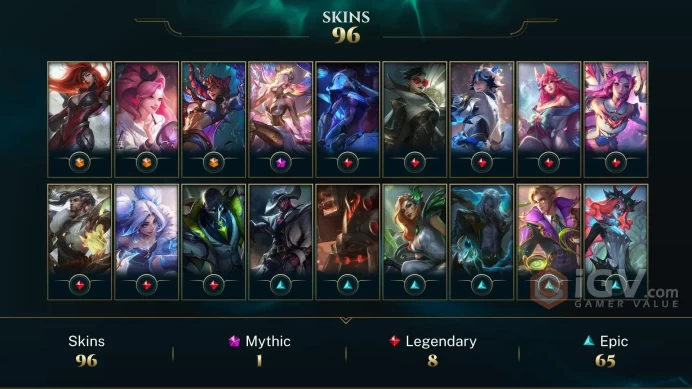 [S16 - SP1] EUW / EMERALD IV  / 2KBE / 151 CHAMPİONS / 97 SKİN /  CHANGEABLE MAİL / HANDMADE