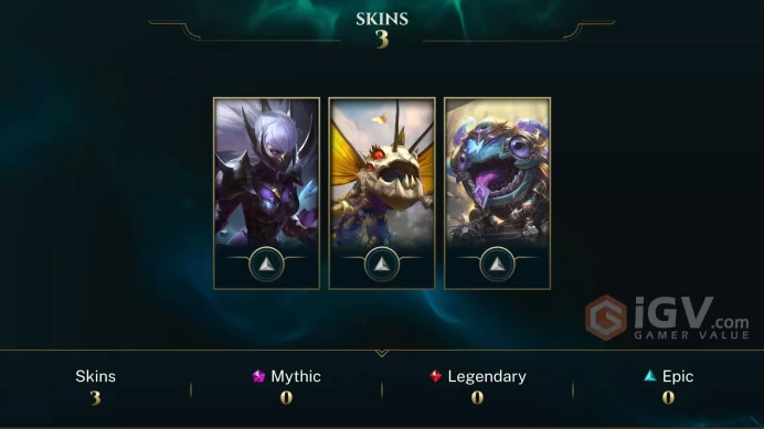 EUNE 3 SKINS GOLD 3 31 CHAMPIONS 36 LEVEL INSTANT DELIVERY FULL ACCESS F27xc