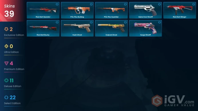 NA - LVL 75 - Unranked - 2 Knives - 39 Skins (~7,100 VP) Ion Phantom, Reaver Vandal, Hivemind Sword, Ruin Dagger