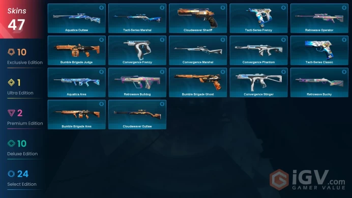 EU - LVL 64 - Unranked - 4 Knifes - 47 Skins (~31,150 VP) Evori Dreamwings Vandal, Primordium Vandal, RGX 11z Pro Karambit, Prelude to Chaos Van