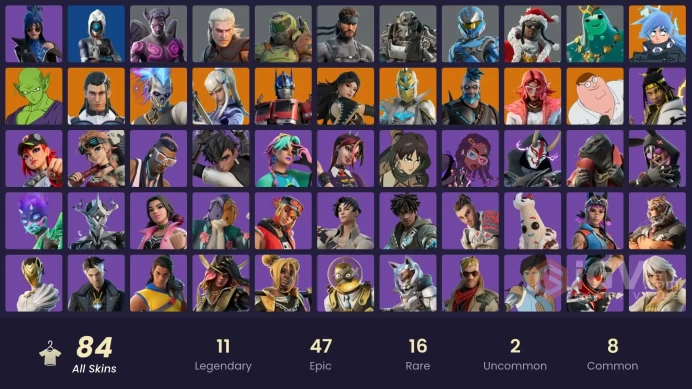 FA | Change mail | 84 skins | Huntmaster Saber | Omegarok | Era | Mizuki | Valeria | Piccolo | Nezumi | Peter Griffin | Optimus Prime