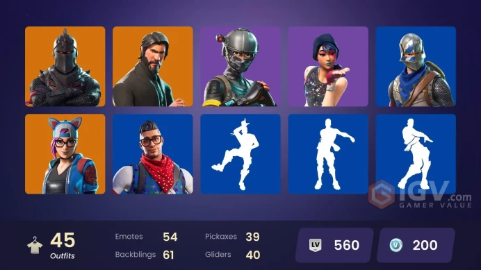 (PC PSN XBOX) 45 skins | Black Knight | Sparkle Specialist | The Reaper | Blue Squire | Royale Knight | Elite Agent | Blue Team Leader | Prodigy