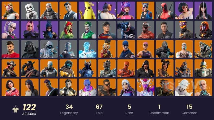 [PC/PSN/XBOX/Nintendo]  122 skins F/A :  OG STW | Gold Midas | Sub Commander | Kelsier | Shady Doggo | Havoc | Luxe | A.I.M. | Blackheart | Spec
