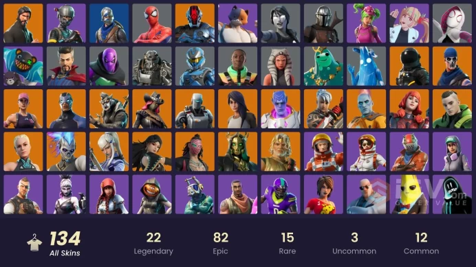 [ALL PLATFORMS]-134 Skin-SEASON 2 ACC-Blue Squire-The Reaper-Elite Agent-OG STW-FULL ACCESS-