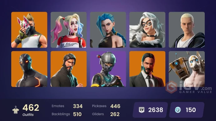 [ALL PLATFORMS]-462 Skin-446 Pickaxe-334 Emotes-S2 Skins-Take The L-FULL ACCESS-500.000 V-BUCKS SPEND-