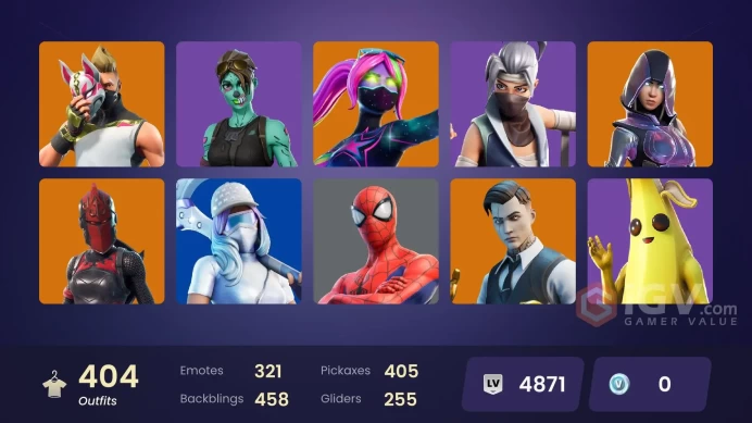 [ALL PLATFORMS]-404 Skin-405 Pickaxe-321 emote-370.000 V-BUCKS SPEND-FULL ACCESS-
