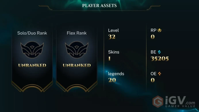 [EUW] SEASON 16 Unranked - S15 Gold 4 - 70Winrate - 33K - High MMR - Safe - Instant Delivery