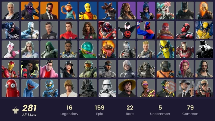 [ALL PLATFORMS]-281 Skin-328 pickaxes-208 emotes-450.000 V-BUCKS SPEND-FULL ACCESS-